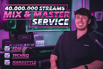 mix and master your techno, hardstyle and edm track within 24 hours