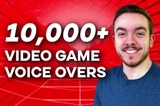 record a male video game character voice over