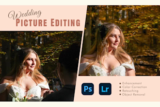 edit wedding picture, color correction, grading in lightroom