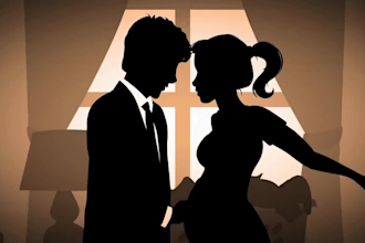 do black white silhouette animation cartoon shadow animation handrawn vector art