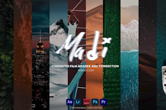 professionally color grade and correct your video footage