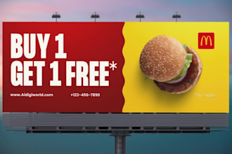 make billboard design and banner ads for your business