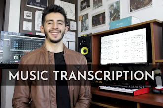 transcribe professional sheet music for you