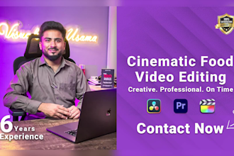 professionally edit your restaurants and food videos