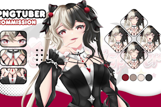 design a custom pngtuber or giftuber character model for your streaming avatar