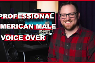 record a pro american male voice over narration
