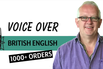 record a professional male british english voice over