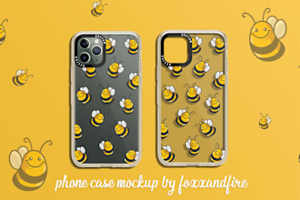 create phone case cover mockup design with smart object