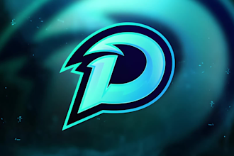 design abstract initial esports logo for youtube, twitch, game community