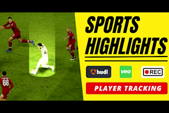 make sports highlights with tracking effect on player