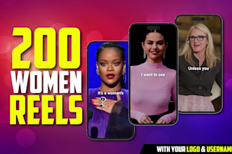 create women motivational instagram reels or youtube shorts