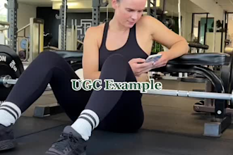 create ugc promotional videos for products, fitness app