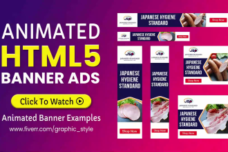 design animated HTML5 banner ads for google display ads