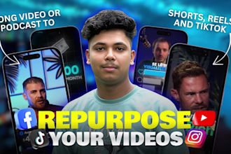 repurpose your content into trending shorts, reels and tiktoks