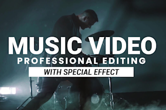 do classy music video editing for band rock, metal or solo