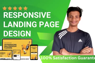 design a modern landing page or squeeze page within 24 hours