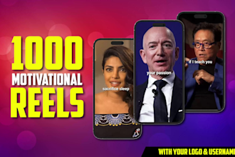 make 1000 motivational instagram reels and youtube shorts