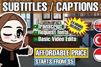 add professional synced subtitles or captions to your video