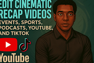 edit cinematic recap videos for events, sports, podcasts, youtube, and tiktok