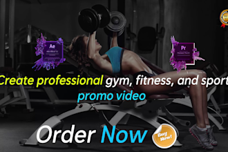 create gym, fitness, workout, sports and exercise videos in 24 hours