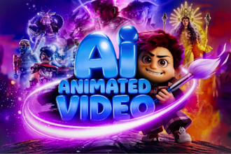 do ai animation pixar style or cartoon songs and videos for kids