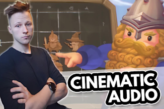 sound design, edit, mix and master any animation, trailer or cinematic
