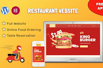 create a restaurant website with online food ordering system