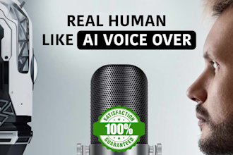 do realistic human like ai voice over