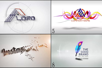 create logo animation and youtube intro video in 4k quality