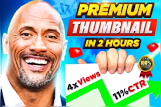 design youtube video thumbnail in 1 hour
