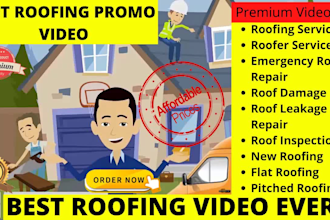 do roof repair or roofing service promo video ads