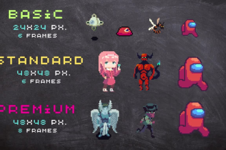 draw your animated pixel art sprites for your game
