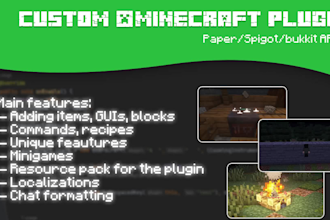 create spigot or paper minecraft plugin with unique features