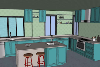 do complete kitchen layout and manufacturing drawing services