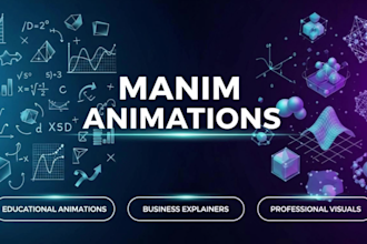 create professional manim science animations for education and business videos