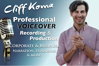 record a commercial narration or corporate voice over