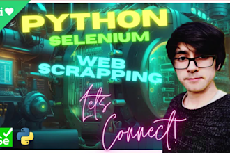 code custom python web scraping scripts using selenium