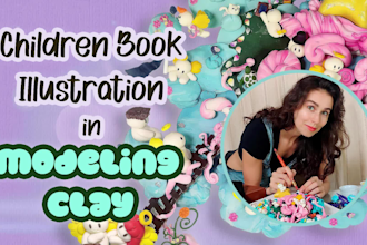 draw picture storybook illustrations with clay