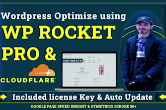 wordpress speed optimize using wp rocket with cloudflare cdn