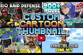 create custom cartoon thumbnail to boost your youtube videos