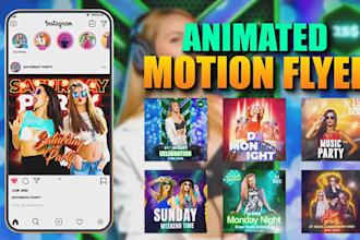 create eye catching flyer animation for social media and events