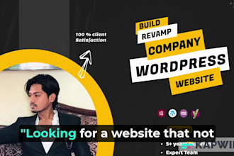 build, revamp wordpress blogs or company website with elementor