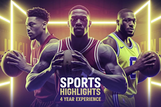 make sports highlights of nba, football ,nfl, youtube videos