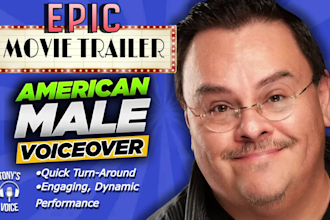 record an epic deep movie trailer voice over