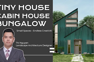 design tiny house, bungalow, container home and modular house