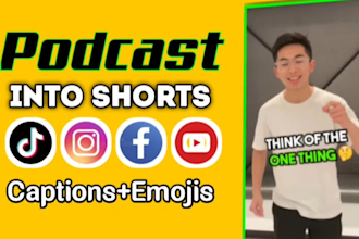edit your podcast into short form video clips