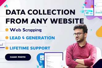 scrape and crawl website data and generate lead