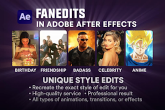create fanedit for you with after effects