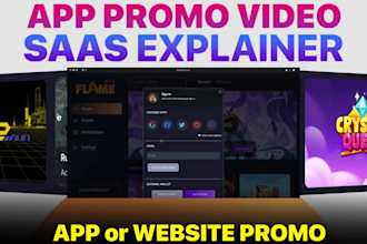 do eye catching app promo video or saas product explainer