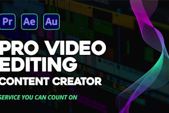 edit, cut, color, motion and sync audio for youtube video